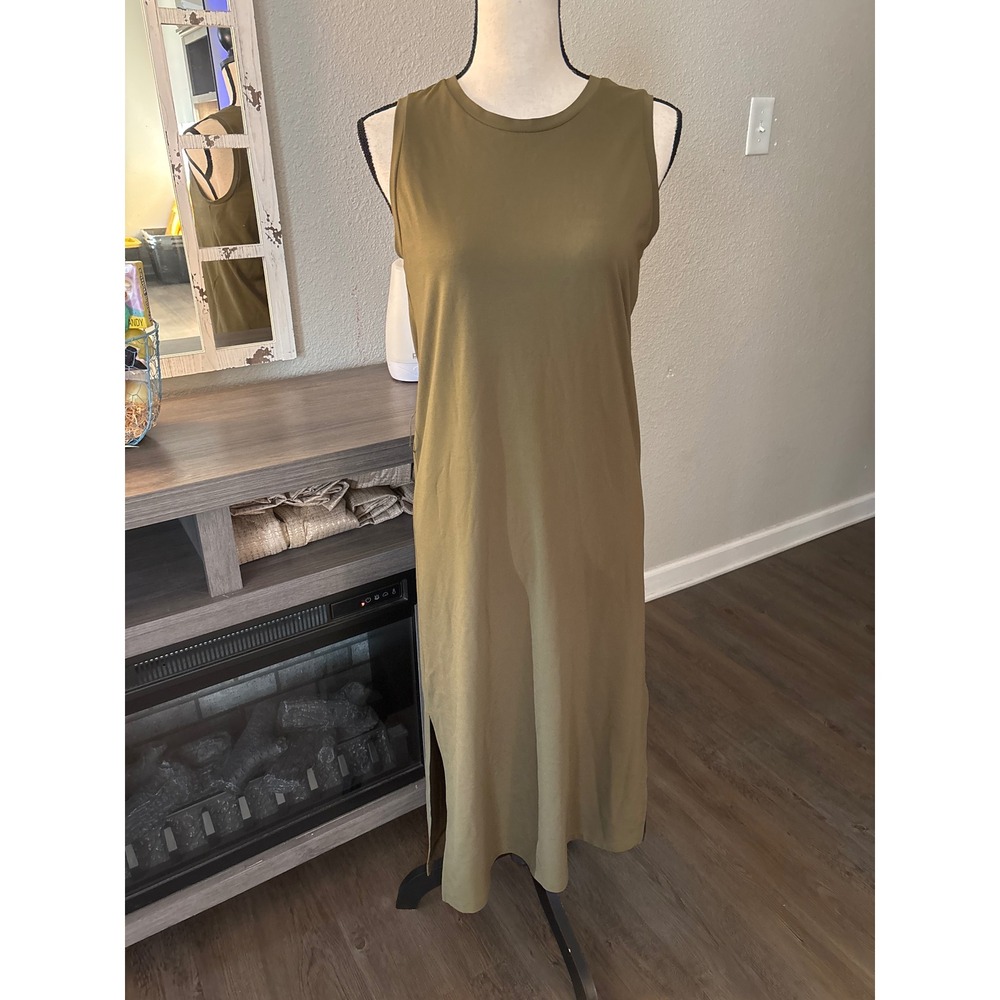Banana Republic xs green sleeveless long dress